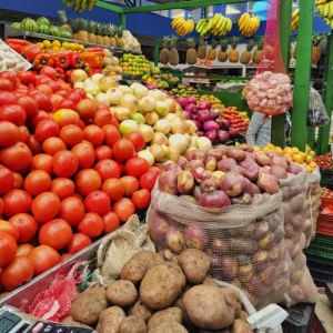 fruit and greens market food in bogota colombia